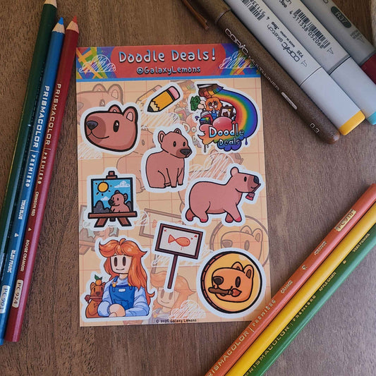 Doodle Deals! 🎨 Sticker Sheet