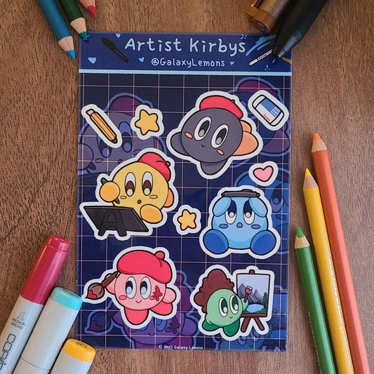 Artist Kirbys Sticker Sheet