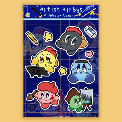 Artist Kirbys Sticker Sheet