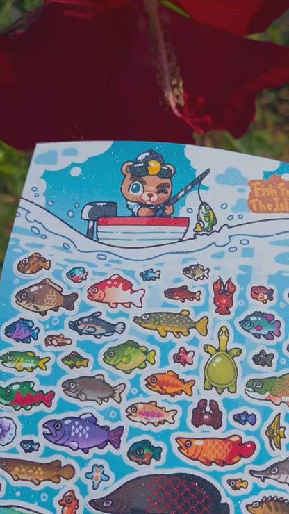 ACNH Sticker Sheet - Fish From The Island [PRE-ORDER]